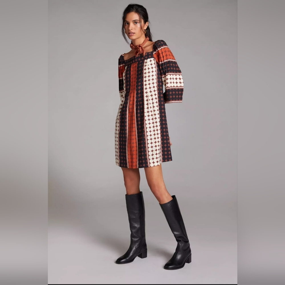 Anthropology Abstract Mini Dress, size 4